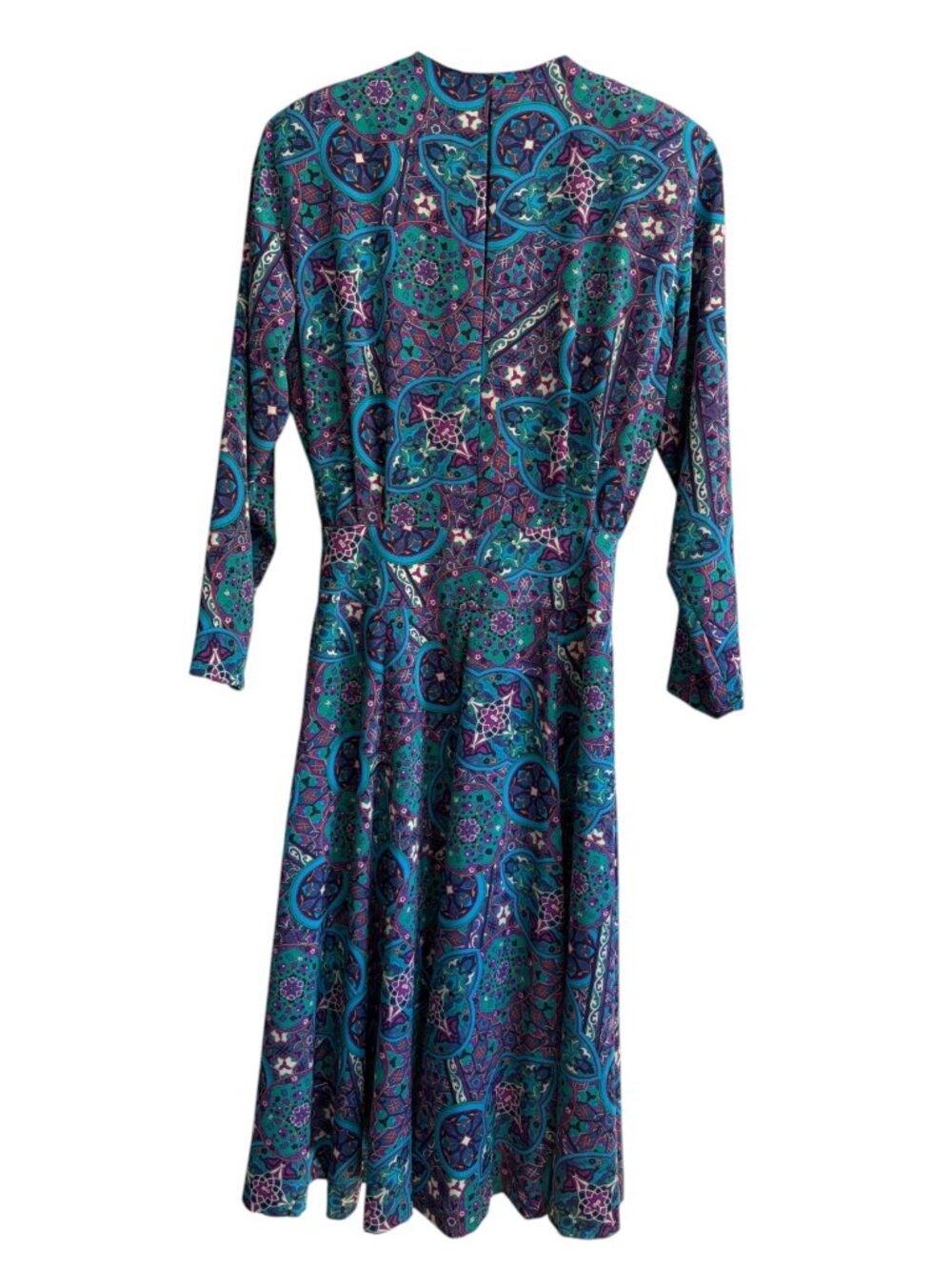 Vintage Liz Claiborne Paisley Button Down Shirt Dress with Swing Skirt Size 6 - Picture 6 of 6